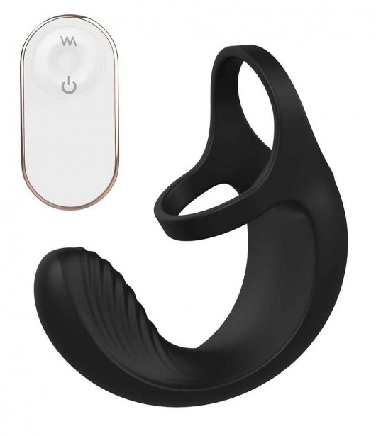 Черный анальный стимулятор с эрекционными кольцами Remote Couple Teaser - Dream Toys - в Королеве купить с доставкой