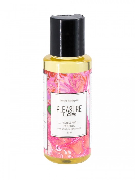 Массажное масло Pleasure Lab Delicate с ароматом пиона и пачули - 50 мл. - Pleasure Lab - купить с доставкой в Королеве