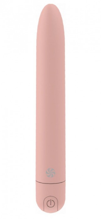 Персиковый перезаряжаемый вибратор Haze - 18 см. - Lola Games