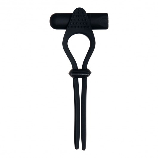 Черное эрекционное лассо с вибропулей Black Tie Affair - Zero Tolerance - в Королеве купить с доставкой