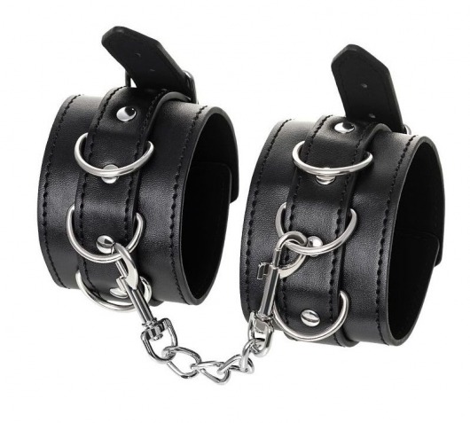 Черные оковы Anonymo из искусственной кожи - ToyFa - купить с доставкой в Королеве