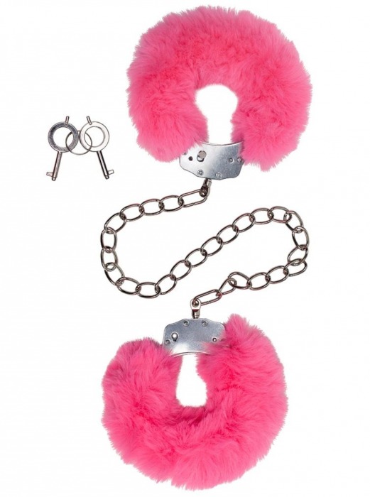 Металлические оковы с розовым мехом - Le Frivole - купить с доставкой в Королеве