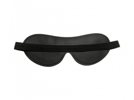 Черная лаковая маска на глаза из эко-кожи - БДСМ Арсенал - купить с доставкой в Королеве