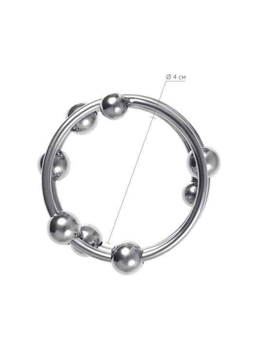 Большое металлическое кольцо под головку пениса - ToyFa - купить с доставкой в Королеве