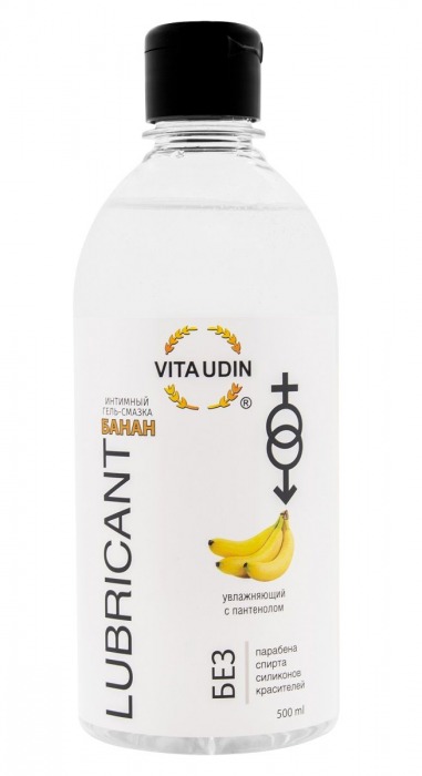 Интимный гель-смазка на водной основе VITA UDIN с ароматом банана - 500 мл. - VITA UDIN - купить с доставкой в Королеве