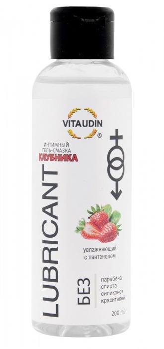 Интимный гель-смазка на водной основе VITA UDIN с ароматом клубники - 200 мл. - VITA UDIN - купить с доставкой в Королеве