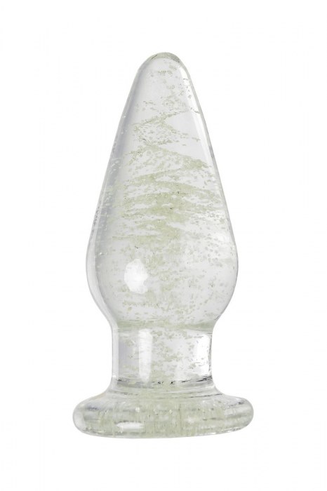 Прозрачная, светящаяся в темноте анальная втулка - 9,8 см. - Sexus