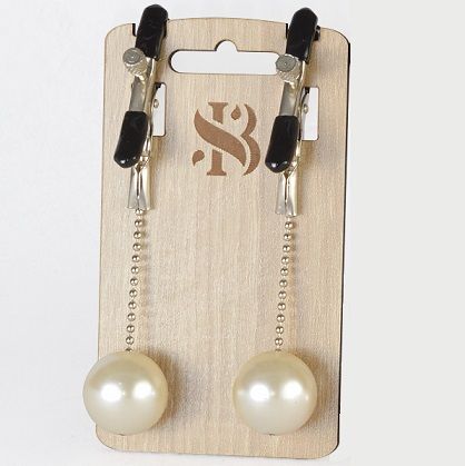 Зажимы на соски с бусинами под жемчуг Pearl - Sitabella - купить с доставкой в Королеве