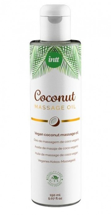 Массажное масло Vegan Coconut - 150 мл. - INTT - купить с доставкой в Королеве