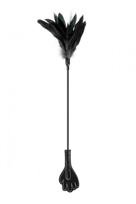 Двусторонний стек-щекоталка Sweet Caress Feather Whip - 58 см. - Sweet Caress - купить с доставкой в Королеве