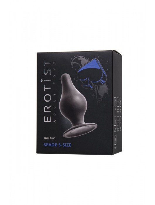 Черная анальная втулка Spade S - 8 см. - Erotist Adult Toys