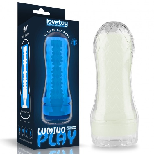 Светящийся в темноте мастурбатор Lumino Play Masturbator Ribbed - Lovetoy - в Королеве купить с доставкой
