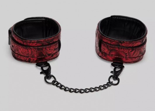 Красно-черные оковы Reversible Faux Leather Ankle Cuffs - Fifty Shades of Grey - купить с доставкой в Королеве