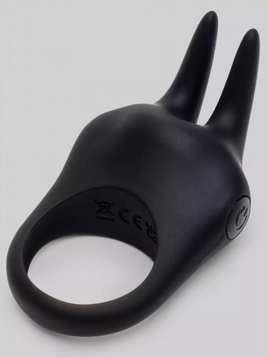 Черное эрекционное виброкольцо Sensation Rechargeable Vibrating Rabbit Love Ring - Fifty Shades of Grey - в Королеве купить с доставкой