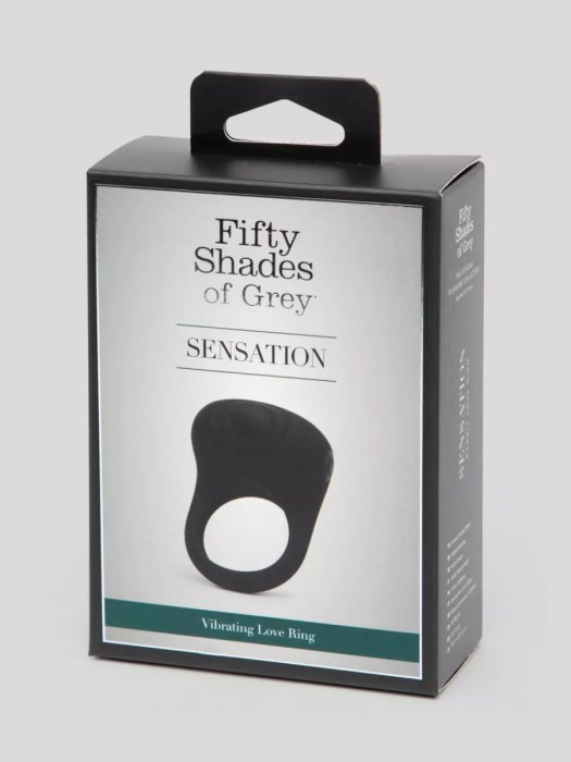 Черное эрекционное виброкольцо Sensation Rechargeable Vibrating Love Ring - Fifty Shades of Grey - в Королеве купить с доставкой