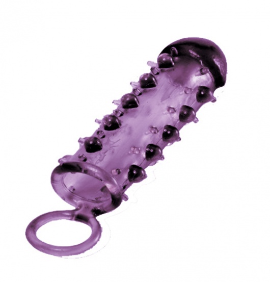 Закрытая фиолетовая насадка с пупырышками SAMURAI PENIS SLEEVE PURPLE - 14,5 см. - NMC - в Королеве купить с доставкой