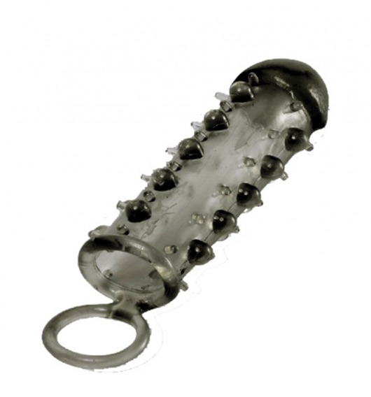 Дымчатая стимулирующая насадка с закрытой головкой SAMURAI PENIS SLEEVE BLACK - 14,5 см. - NMC - в Королеве купить с доставкой