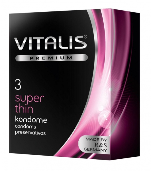 Ультратонкие презервативы VITALIS PREMIUM super thin - 3 шт. - Vitalis - купить с доставкой в Королеве