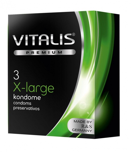 Презервативы увеличенного размера VITALIS PREMIUM x-large - 3 шт. - Vitalis - купить с доставкой в Королеве