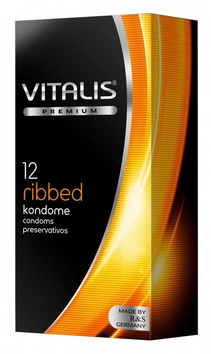 Ребристые презервативы VITALIS PREMIUM ribbed - 12 шт. - Vitalis - купить с доставкой в Королеве