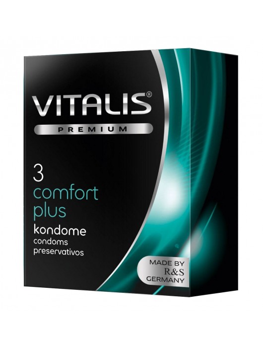 Контурные презервативы VITALIS PREMIUM comfort plus - 3 шт. - Vitalis - купить с доставкой в Королеве