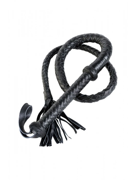 Длинный кожаный кнут с хлопушками на конце - ToyFa - купить с доставкой в Королеве