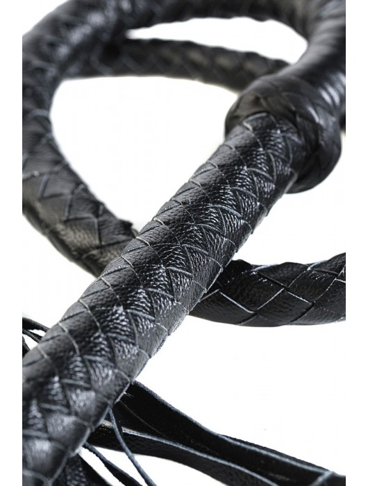 Длинный кожаный кнут с хлопушками на конце - ToyFa - купить с доставкой в Королеве