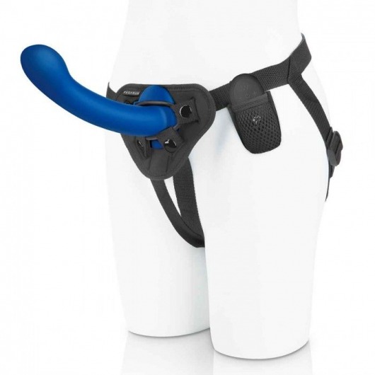 Синяя насадка Remote Control P-Spot G-Spot с черными трусиками - 20 см. - Pegasus - купить с доставкой в Королеве