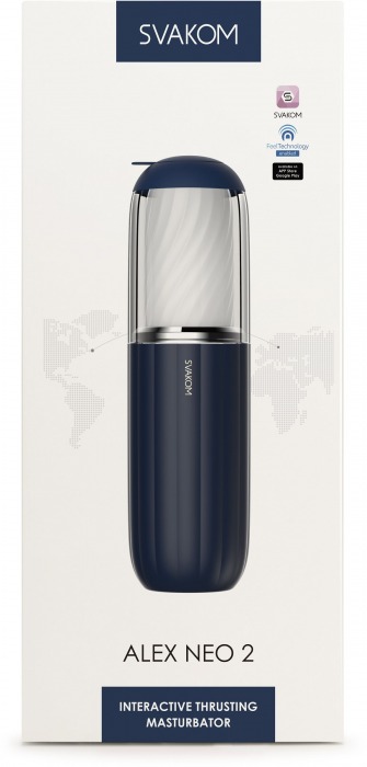 Черно-белый интерактивный мастурбатор Alex Neo 2 - Svakom - в Королеве купить с доставкой