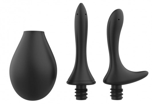 Черный анальный душ Nexus Anal Douche Set с 2 сменными насадками - Nexus Range - купить с доставкой в Королеве