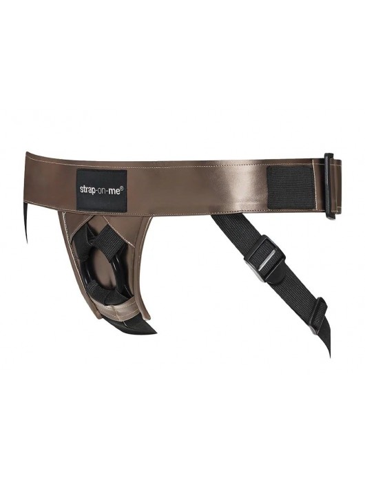 Бронзовый пояс для насадок Curious Harness - Strap-on-me - купить с доставкой в Королеве