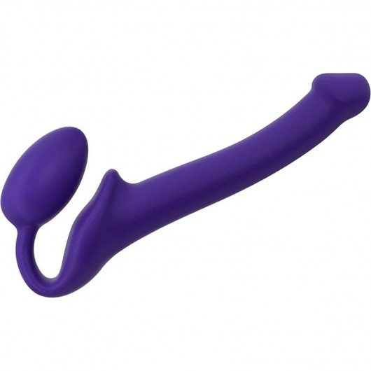 Фиолетовый безремневой страпон Silicone Bendable Strap-On - size S - Strap-on-me - купить с доставкой в Королеве