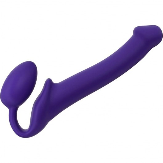 Фиолетовый безремневой страпон Silicone Bendable Strap-On - size M - Strap-on-me - купить с доставкой в Королеве