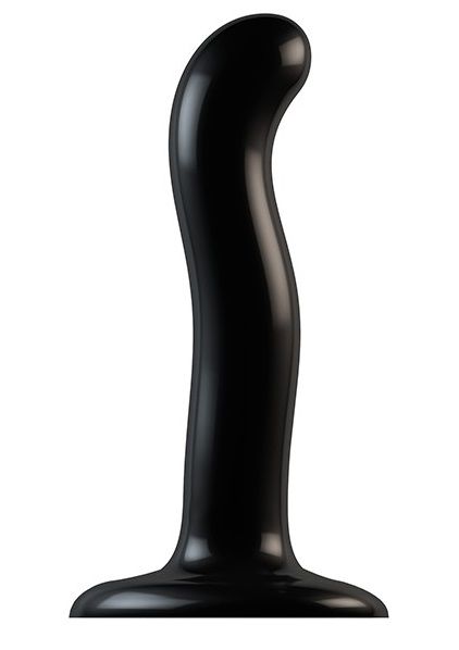 Черный фаллоимитатор-насадка Strap-On-Me P G spot Dildo size S - 16,4 см. - Strap-on-me - купить с доставкой в Королеве