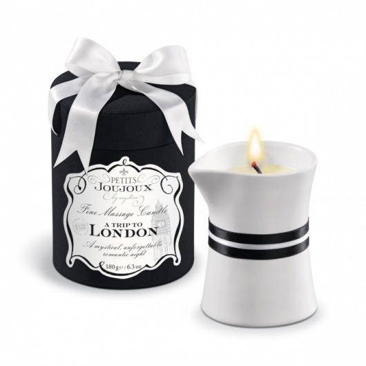 Массажное масло в виде большой свечи Petits Joujoux London с ароматом ревеня, амбры и чёрной смородины - MyStim - купить с доставкой в Королеве