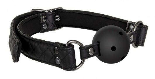 Черный кляп-шарик BALL GAG DIAMOND - Dream Toys - купить с доставкой в Королеве