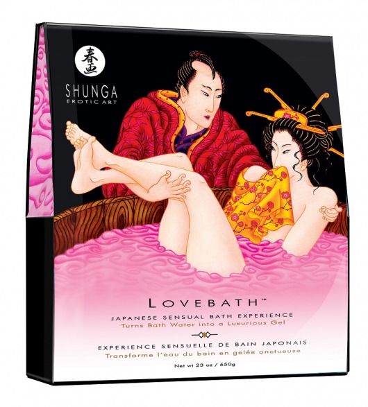Соль для ванны Lovebath Dragon Fruit, превращающая воду в гель - 650 гр. - Shunga - купить с доставкой в Королеве