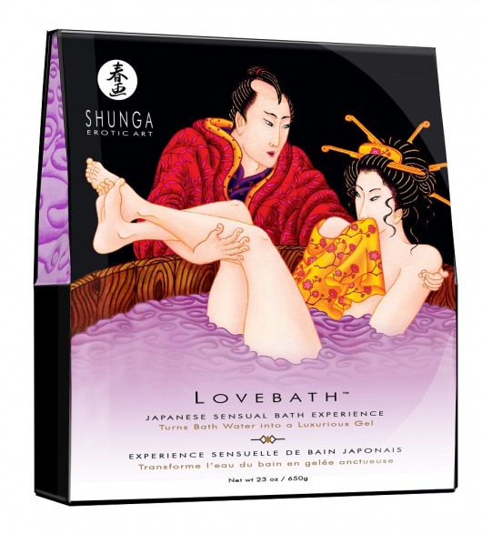 Соль для ванны Lovebath Sensual lotus, превращающая воду в гель - 650 гр. - Shunga - купить с доставкой в Королеве