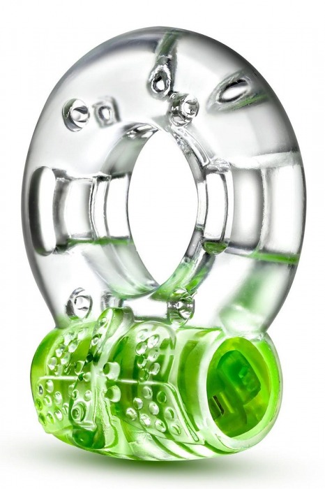 Зеленое эрекционное виброкольцо Arouser Vibrating C-Ring - Blush Novelties - в Королеве купить с доставкой