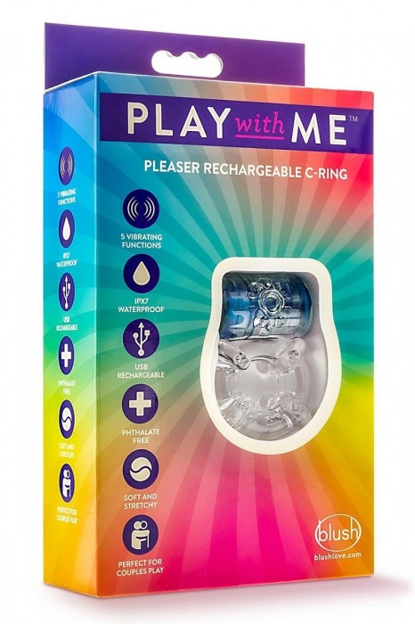 Фиолетовое эрекционное виброкольцо Pleaser Rechargeable C-Ring - Blush Novelties - в Королеве купить с доставкой