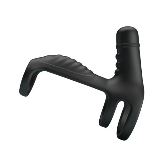 Черная вибронасадка на пенис Vibrating Penis Sling - Baile - в Королеве купить с доставкой