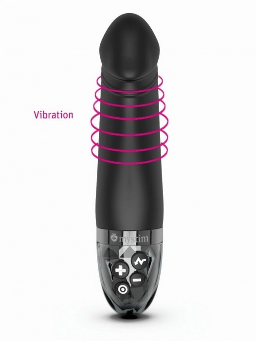 Черный вибратор с электростимуляцией Real Deal Neal - 16,5 см. - MyStim - купить с доставкой в Королеве