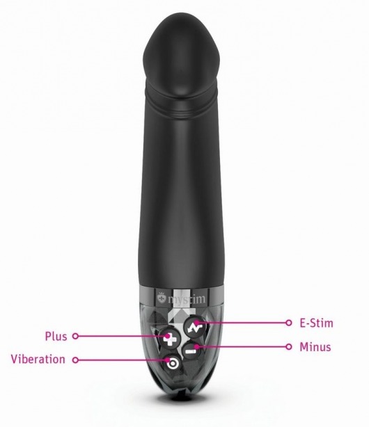 Черный вибратор с электростимуляцией Real Deal Neal - 16,5 см. - MyStim - купить с доставкой в Королеве