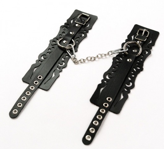 Узорчатые кожаные оковы с регулируемыми ремешками - Crazy Handmade - купить с доставкой в Королеве