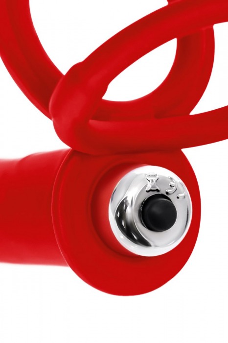 Красная насадка на пенис для двойного проникновения - 19 см. - ToyFa - купить с доставкой в Королеве