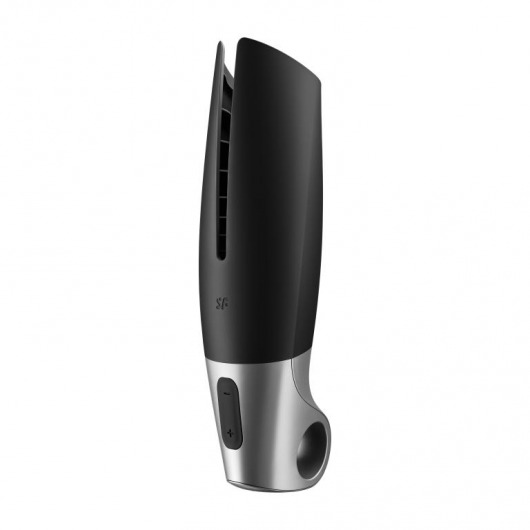 Черный мастурбатор с вибрацией Power Masturbator - Satisfyer - в Королеве купить с доставкой