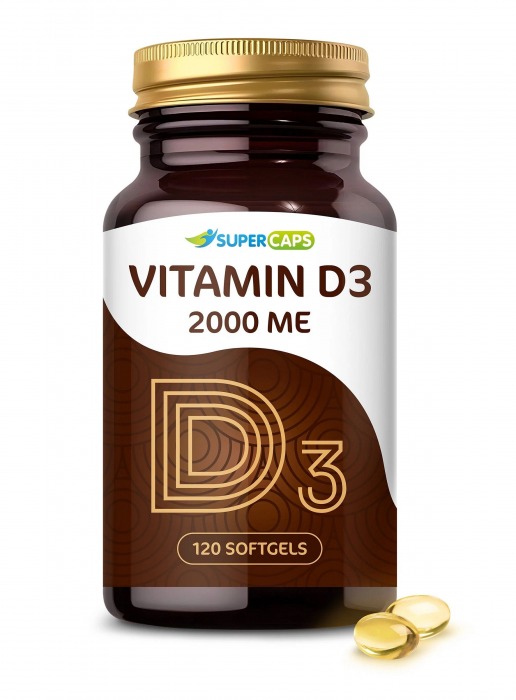 Пищевая добавка SuperCaps VITAMIN D3 2000 ME - 120 капсул - SuperCaps - купить с доставкой в Королеве