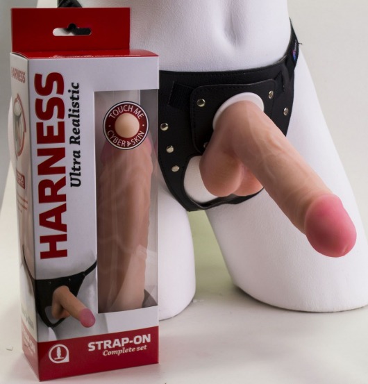 Страпон в подарочной упаковке: трусики с плугом и фаллоимитатор-насадка - 16 см. - LOVETOY (А-Полимер) - купить с доставкой в Королеве