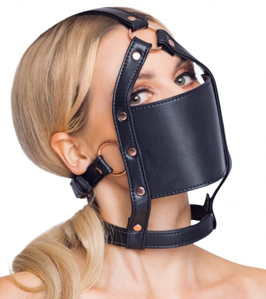 Черный намордник с кляпом-шаром Head Harness With A Gag - Orion - купить с доставкой в Королеве