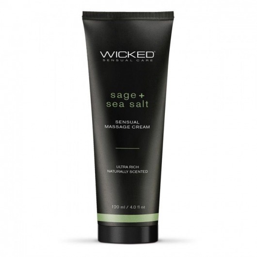 Массажный легкий крем WICKED Sage plus Sea Salt - 120 мл. - Wicked - купить с доставкой в Королеве